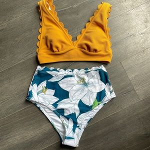 High Waisted 2-piece Bathing Suit